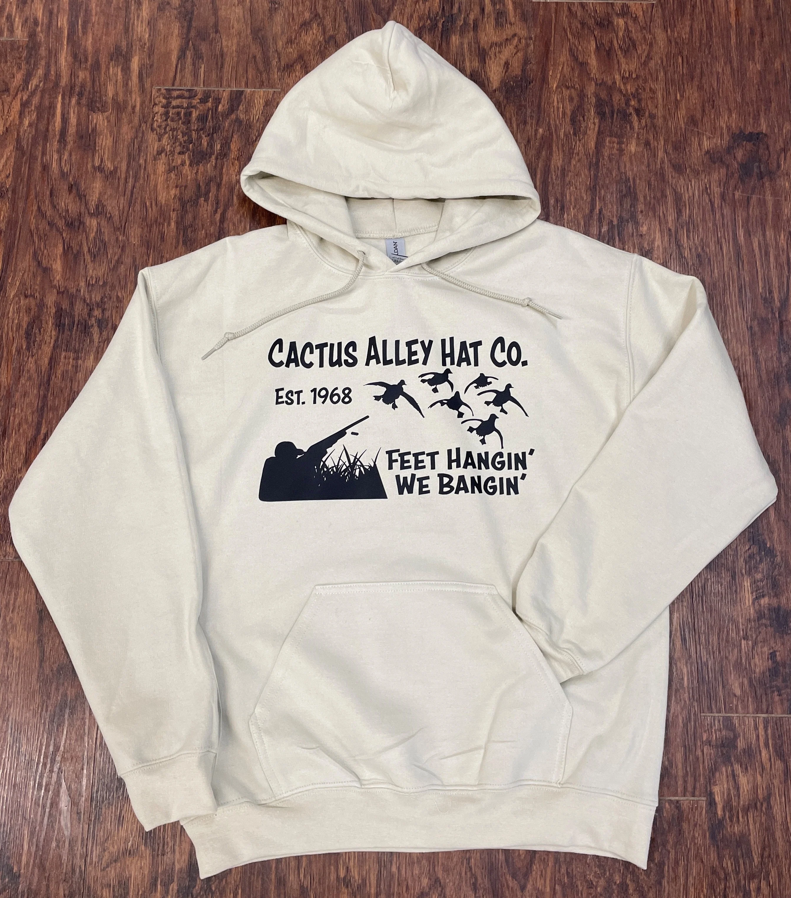 Feet Hangin - Tan Adult Hoodie