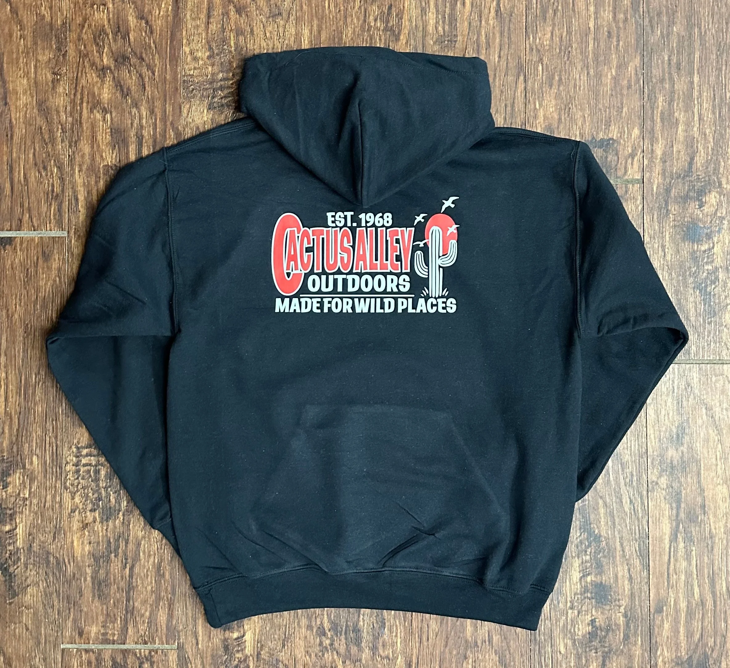 Outdoors - Black Adult Hoodie