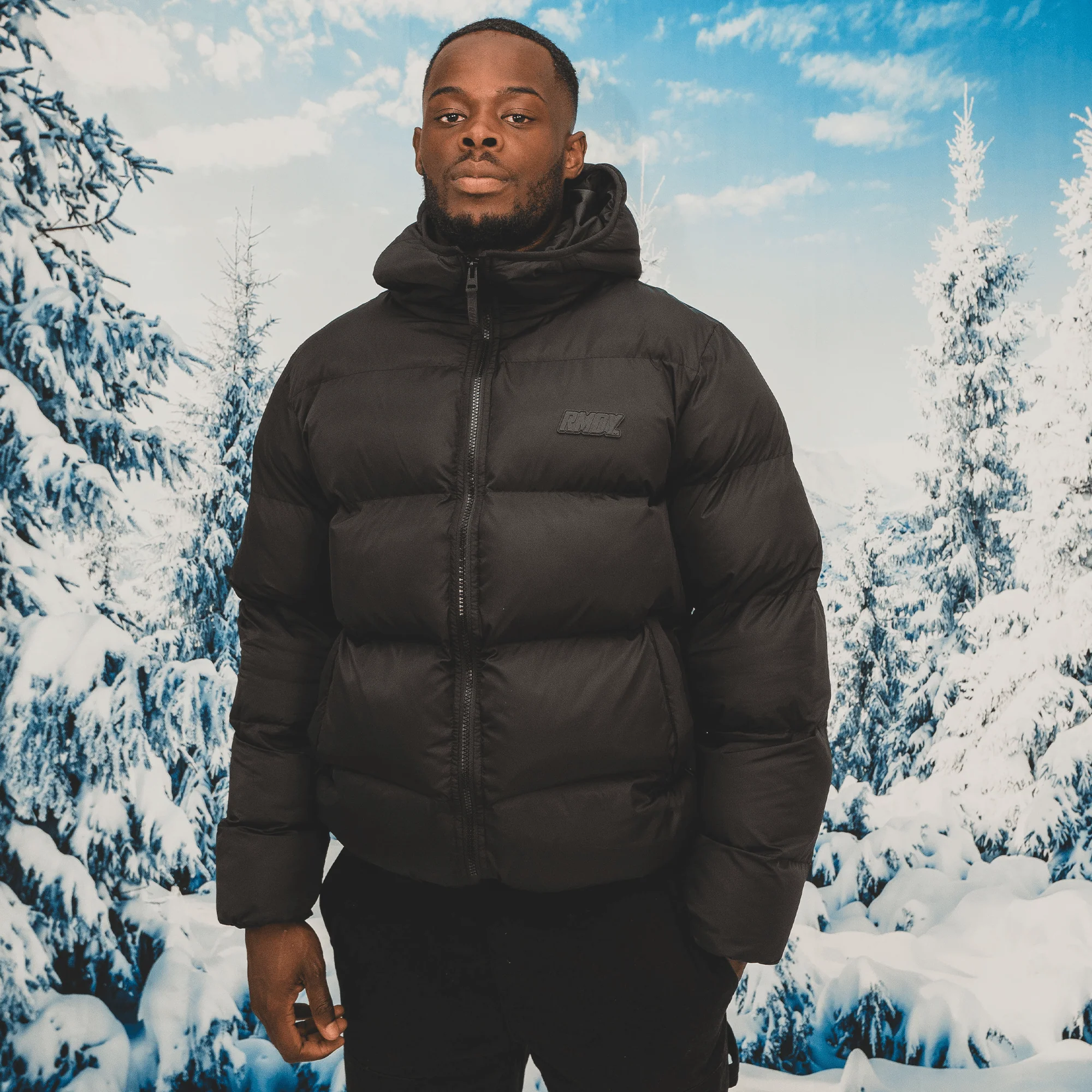 Black Kabru Hooded Puffer Jacket